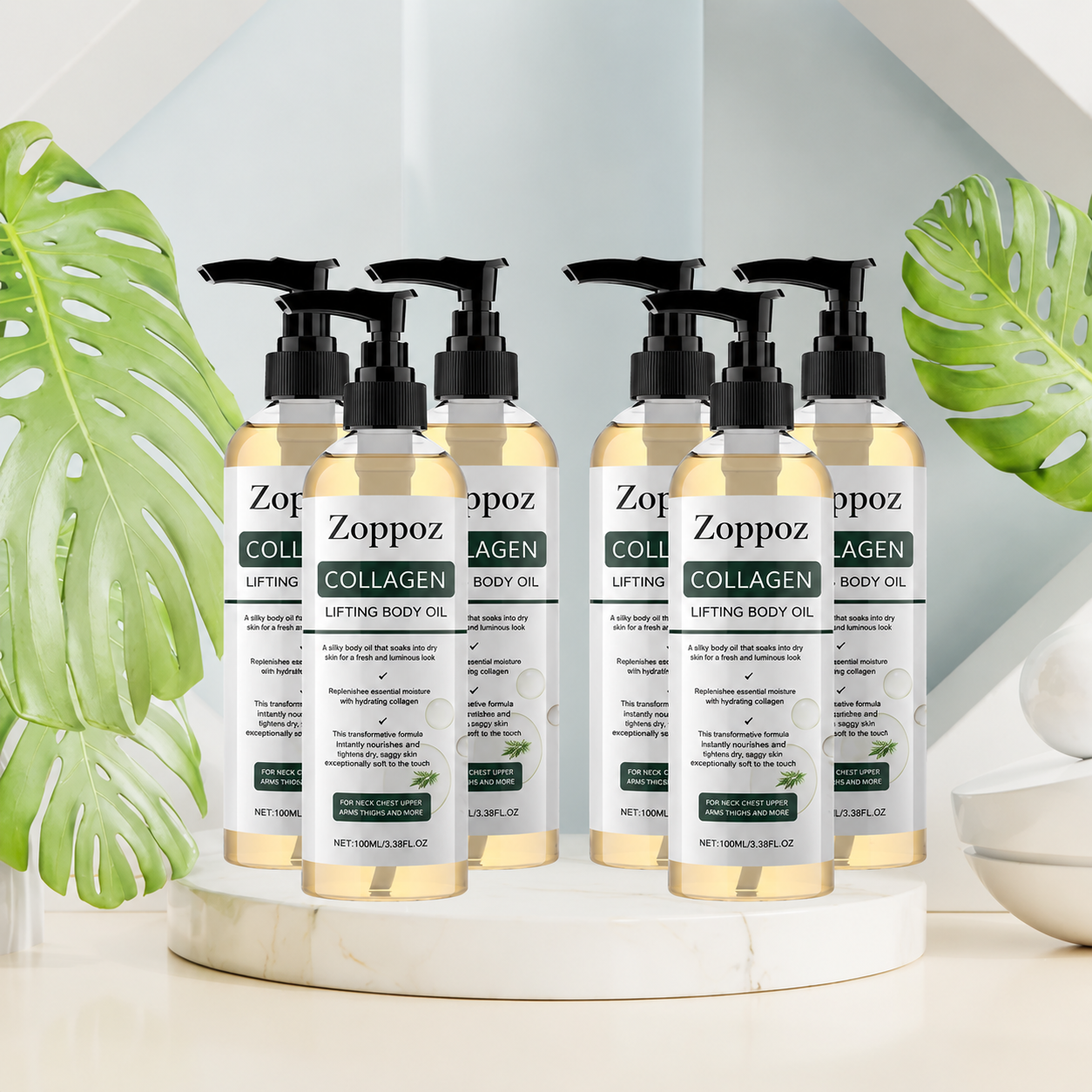 Zoppoz® Collagen Lifting Body Oil — Firms and refines sagging skin by 98% in 24 hours